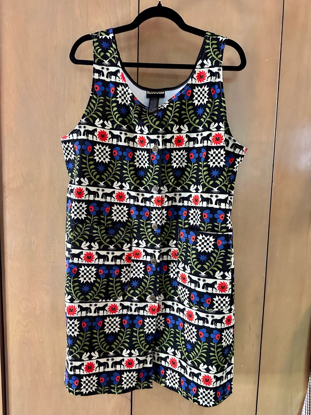 Nooworks Black Floral & Geometric Sleeveless Mini Dress